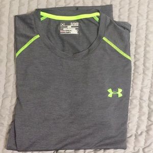 Under Armour Shirt Gray & Neon Green